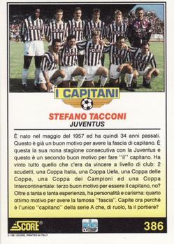 1992 Score Italian League #386 Stefano Tacconi Back
