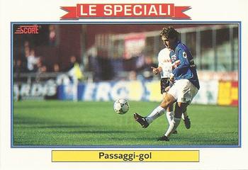 1992 Score Italian League #436 Roberto Mancini (Passaggi-gol) Front