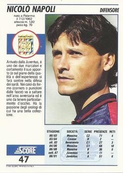 1992 Score Italian League #47 Nicolo Napoli Back