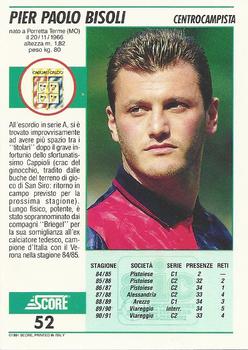 1992 Score Italian League #52 Pierpaolo Bisoli Back