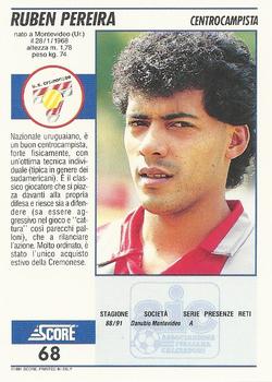 1992 Score Italian League #68 Ruben Pereira Back