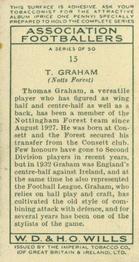 1935-36 Wills's Association Footballers #15 Tommy Graham  Back