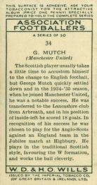 1935-36 Wills's Association Footballers #34 George Mutch  Back