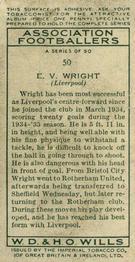 1935-36 Wills's Association Footballers #50 Vic Wright  Back