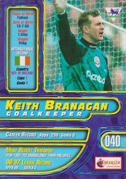 1997-98 Merlin Premier Gold #40 Keith Branagan  Back