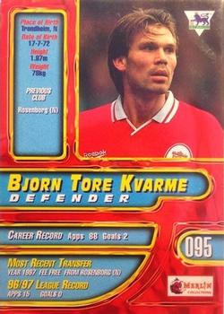 1997-98 Merlin Premier Gold #95 Bjørn Tore Kvarme  Back