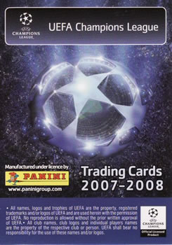 2007-08 Panini UEFA Champions League (European Edition) #97 Mahamadou Diarra Back