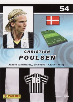 2008-09 Panini Real Action #54 Christian Poulsen Back