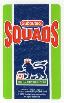 1995-96 Subbuteo Squads #NNO Dennis Bergkamp Back