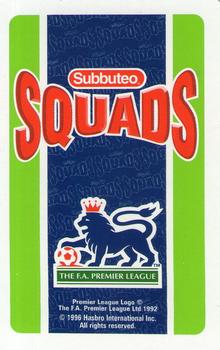 1995-96 Subbuteo Squads #NNO Roy Keane Back