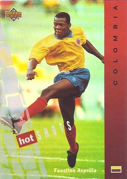 1994 Upper Deck World Cup Contenders English/Japanese - Hot Shots #HS6 Faustino Asprilla Front