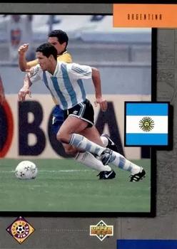 1994 Upper Deck World Cup Contenders English/German - UD Set #UD17 Argentina (Diego Simone) Front