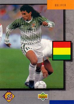 1994 Upper Deck World Cup Contenders English/German - UD Set #UD18 Bolivia (Marco Etcheverry) Front