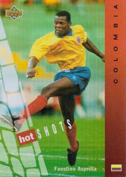 1994 Upper Deck World Cup Contenders English/German - Hot Shots #HS6 Faustino Asprilla Front