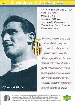 1998 Upper Deck Juventus FC #26 Giovanni Viola Back
