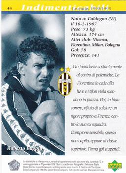 1998 Upper Deck Juventus FC #44 Roberto Baggio Back