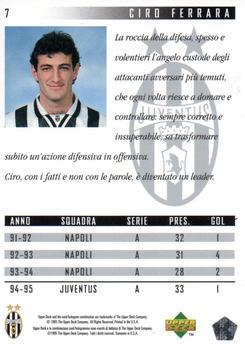 1994-95 Upper Deck Juventus FC Campione d'Italia #7 Ciro Ferrara Back