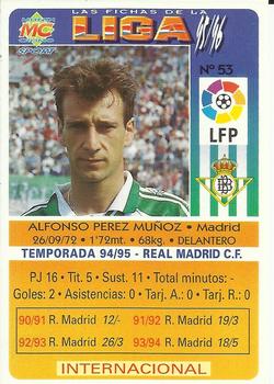 1995-96 Mundicromo Sport Las Fichas de La Liga #53 Alfonso Back