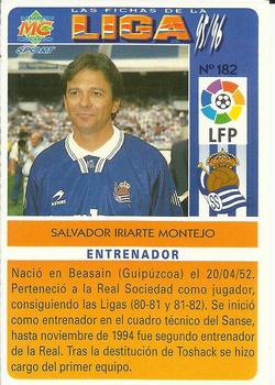 1995-96 Mundicromo Sport Las Fichas de La Liga #182 Iriarte Back