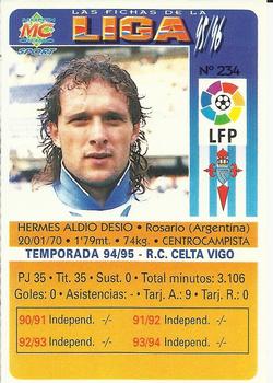 1995-96 Mundicromo Sport Las Fichas de La Liga #234 Desio Back