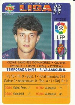 1995-96 Mundicromo Sport Las Fichas de La Liga #328 Cesar Back