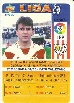1995-96 Mundicromo Sport Las Fichas de La Liga #367 Morillas Back