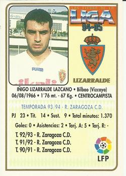 1994-95 Mundicromo Sport Las Fichas de La Liga - Ultima Hora #50 Lizarralde Back