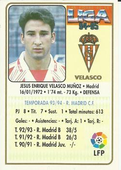 1994-95 Mundicromo Sport Las Fichas de La Liga - Ultima Hora #254 Velasco Back