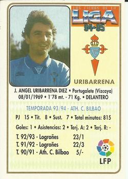 1994-95 Mundicromo Sport Las Fichas de La Liga - Ultima Hora #272 Uribarrena Back