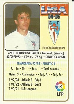 1994-95 Mundicromo Sport Las Fichas de La Liga - Ultima Hora #352 Lekumberri Back