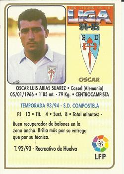 1994-95 Mundicromo Sport Las Fichas de La Liga - Ultima Hora #356 Oscar Back