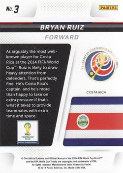 2014 Panini Prizm FIFA World Cup Brazil - Cup Captains #3 Bryan Ruiz Back