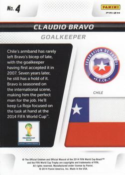 2014 Panini Prizm FIFA World Cup Brazil - Cup Captains Prizms #4 Claudio Bravo Back