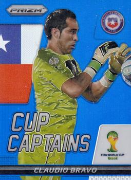 2014 Panini Prizm FIFA World Cup Brazil - Cup Captains Prizms Blue #4 Claudio Bravo Front