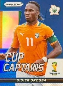 2014 Panini Prizm FIFA World Cup Brazil - Cup Captains Prizms Blue #7 Didier Drogba Front