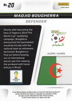 2014 Panini Prizm FIFA World Cup Brazil - Cup Captains Prizms Blue and Red Blue Wave #20 Madjid Bougherra Back