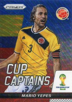 2014 Panini Prizm FIFA World Cup Brazil - Cup Captains Prizms Blue and Red Blue Wave #22 Mario Yepes Front
