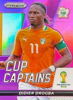 2014 Panini Prizm FIFA World Cup Brazil - Cup Captains Prizms Purple #7 Didier Drogba Front