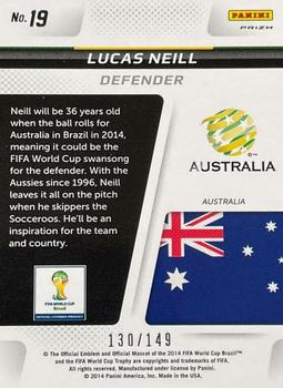 2014 Panini Prizm FIFA World Cup Brazil - Cup Captains Prizms Red #19 Lucas Neill Back