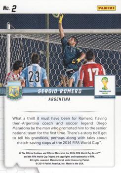 2014 Panini Prizm FIFA World Cup Brazil - Guardians #2 Sergio Romero Back