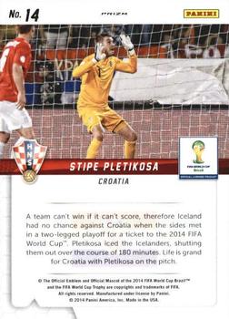 2014 Panini Prizm FIFA World Cup Brazil - Guardians Prizms #14 Stipe Pletikosa Back