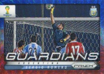2014 Panini Prizm FIFA World Cup Brazil - Guardians Prizms Blue and Red Blue Wave #2 Sergio Romero Front