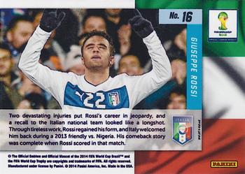 2014 Panini Prizm FIFA World Cup Brazil - Net Finders Prizms Yellow and Red Pulsar #16 Giuseppe Rossi Back