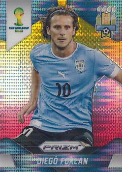 2014 Panini Prizm FIFA World Cup Brazil - Prizms Yellow and Red Pulsar #192 Diego Forlan Front