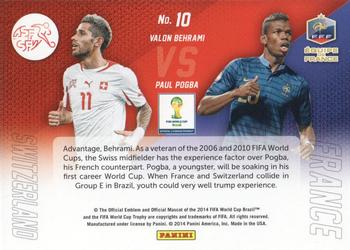 2014 Panini Prizm FIFA World Cup Brazil - World Cup Matchups #10 Paul Pogba / Valon Behrami Back