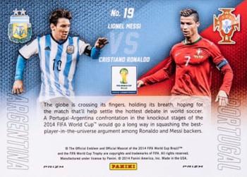 2014 Panini Prizm FIFA World Cup Brazil - World Cup Matchups Prizms #19 Cristiano Ronaldo / Lionel Messi Back
