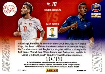 2014 Panini Prizm FIFA World Cup Brazil - World Cup Matchups Prizms Blue #10 Paul Pogba / Valon Behrami Back
