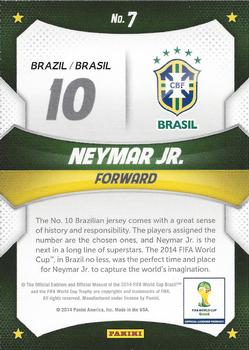 2014 Panini Prizm FIFA World Cup Brazil - World Cup Stars #7 Neymar Jr. Back