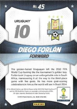 2014 Panini Prizm FIFA World Cup Brazil - World Cup Stars #45 Diego Forlan Back