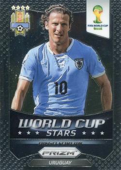 2014 Panini Prizm FIFA World Cup Brazil - World Cup Stars #45 Diego Forlan Front